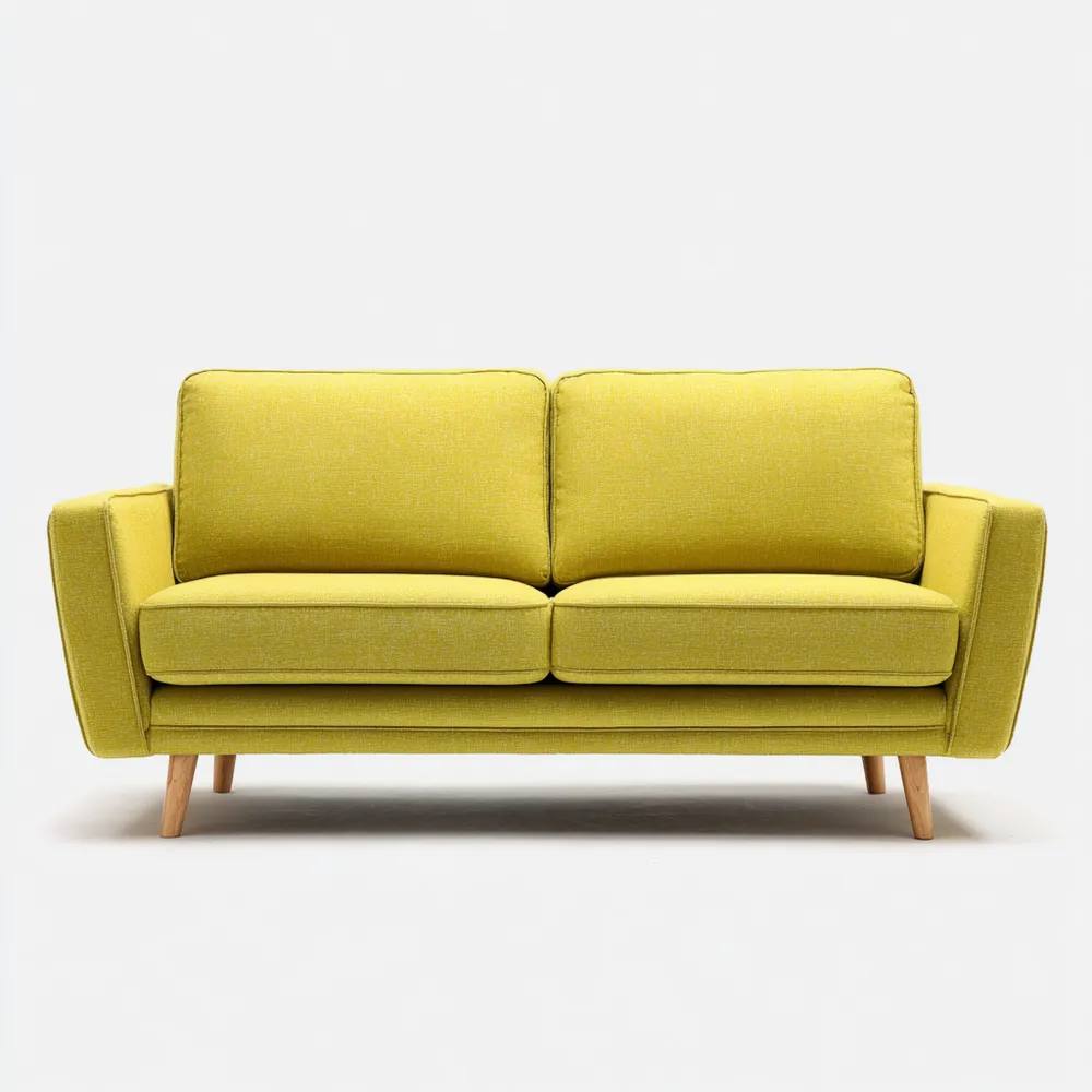 2-Sitzer-Sofa 150x85x90 cm Stoff - Skandinavisches Design - Gelb
