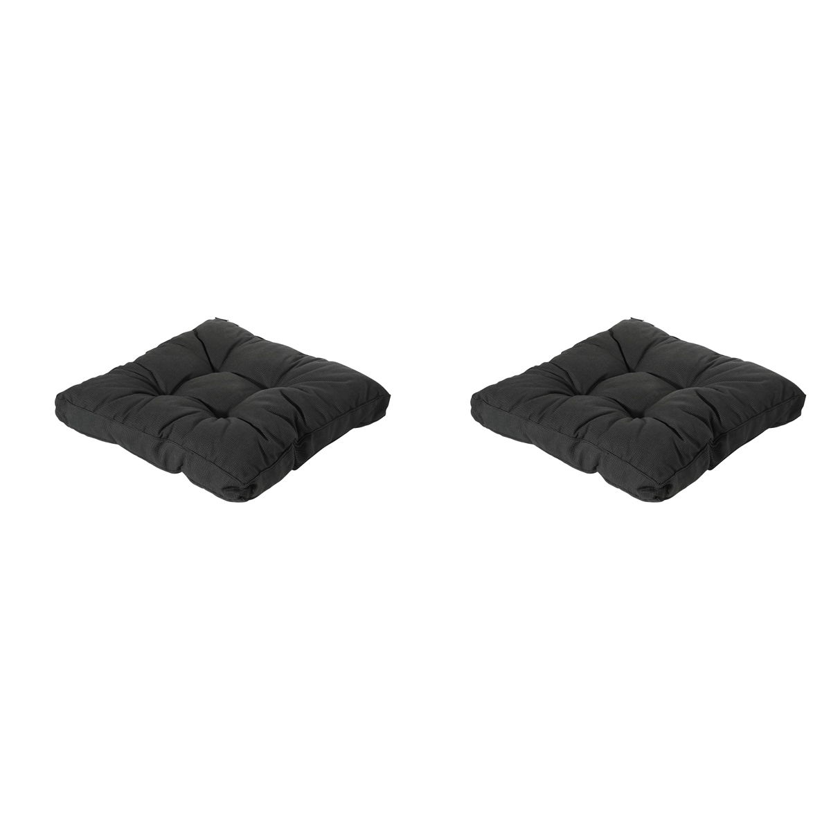 Madison Rib black Zitkussen - Set van 2