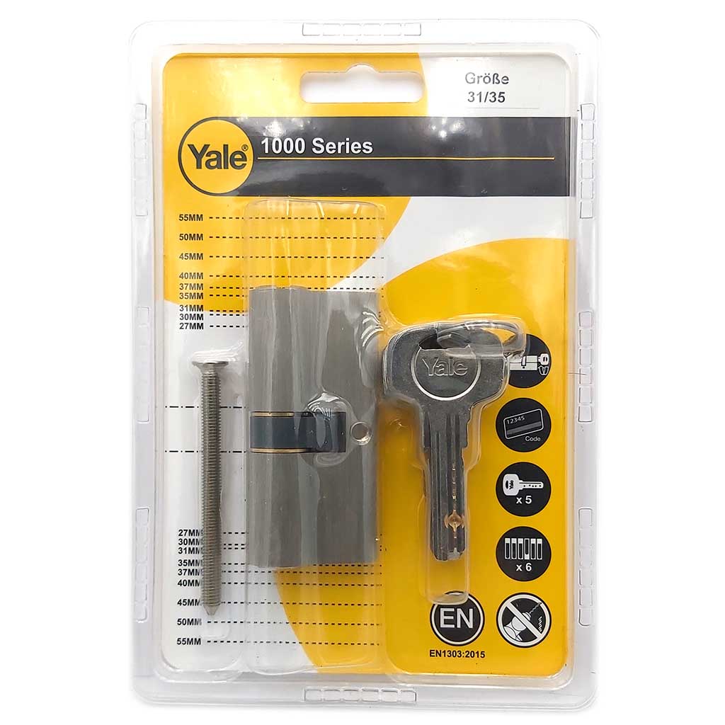 Yale Schliesszylinder mit 5 Schlüssel 31\/35 1000 Serie