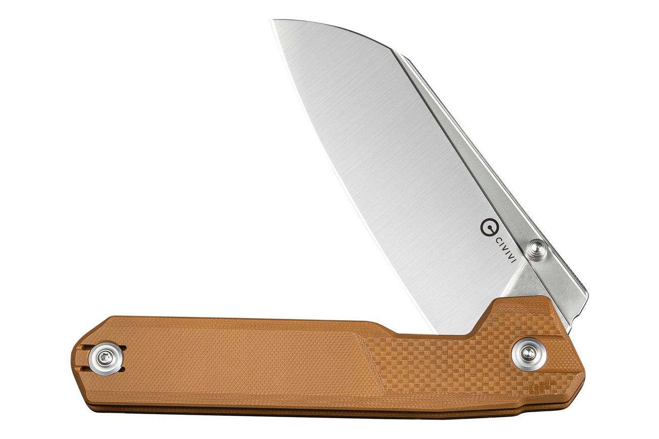 CIVIVI Hid C23008-3 Satin, Brown G10, zakmes, Ostap Hel Design