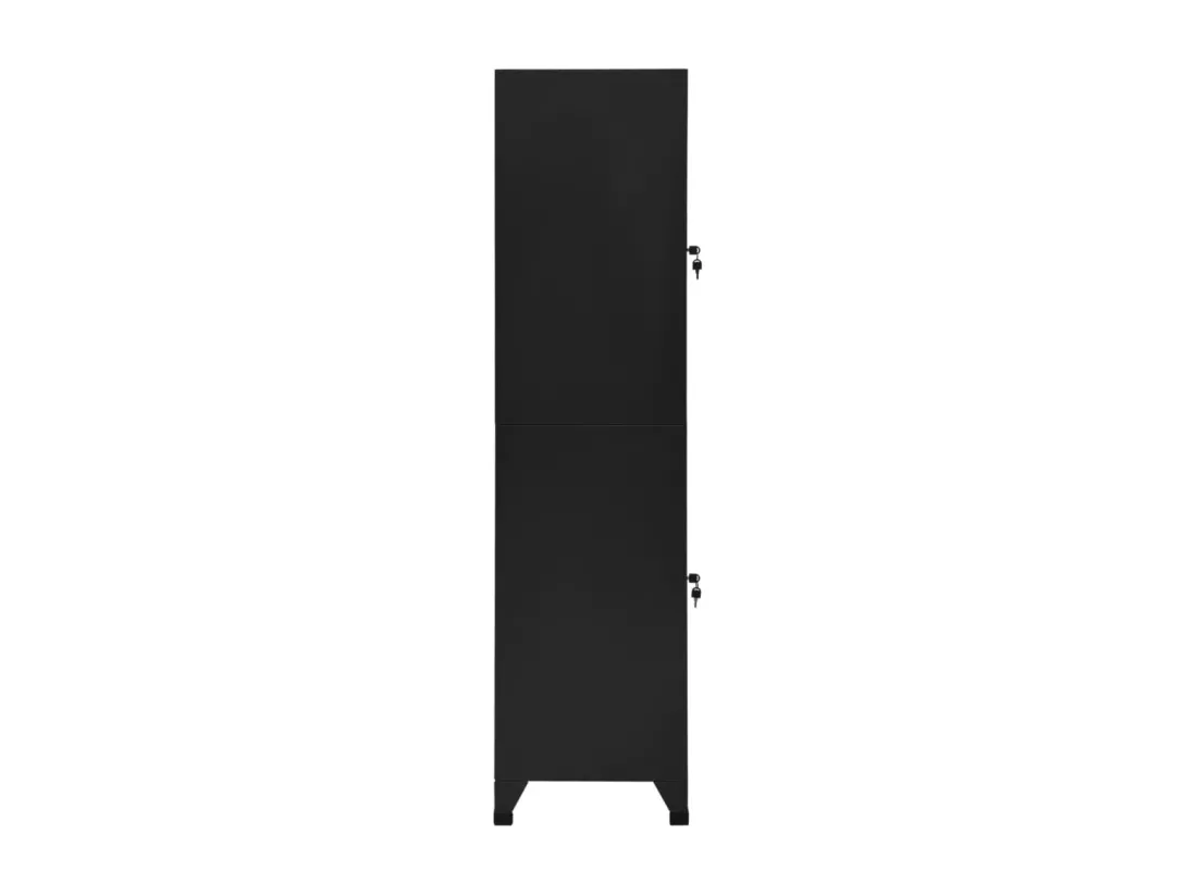 Armoire à casiers Noir 38x45x180 cm Acier