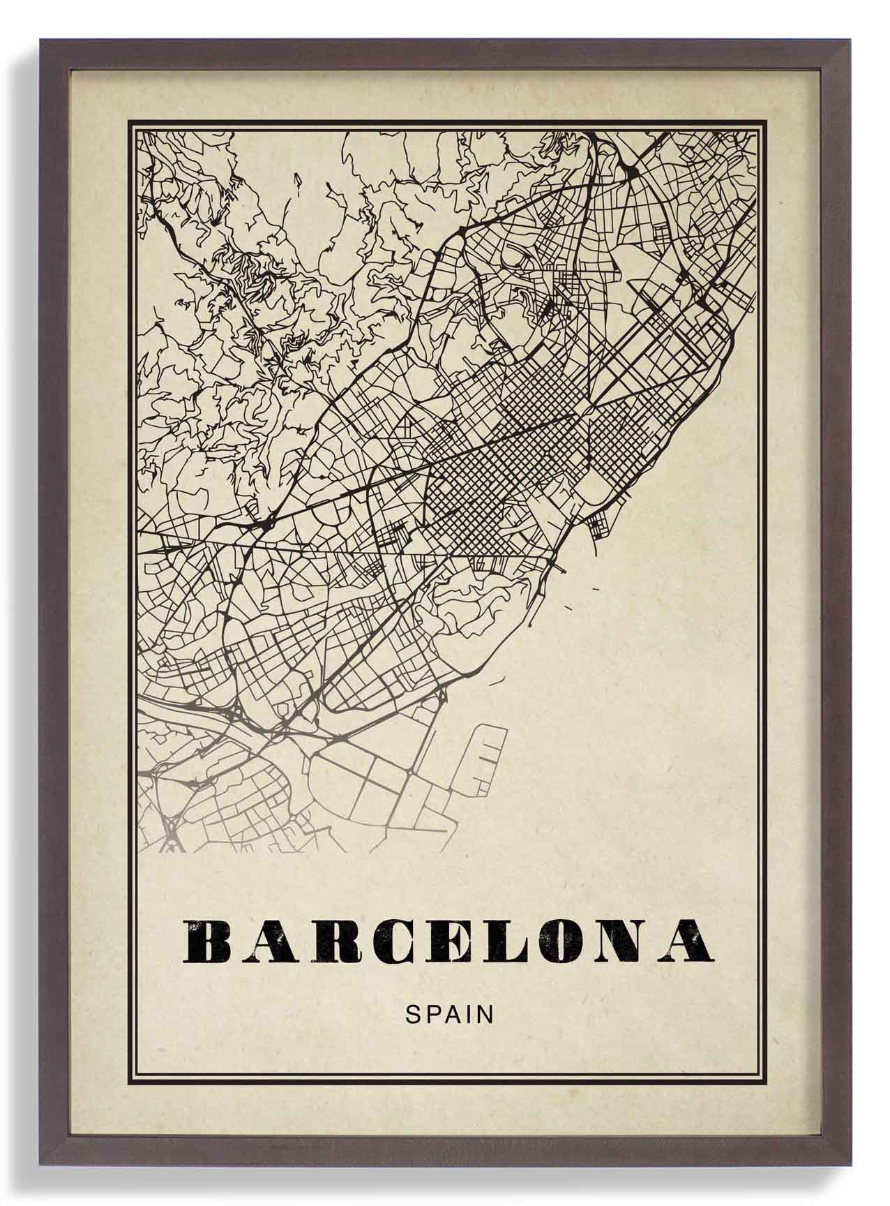 Barcelona Stadt Sepia