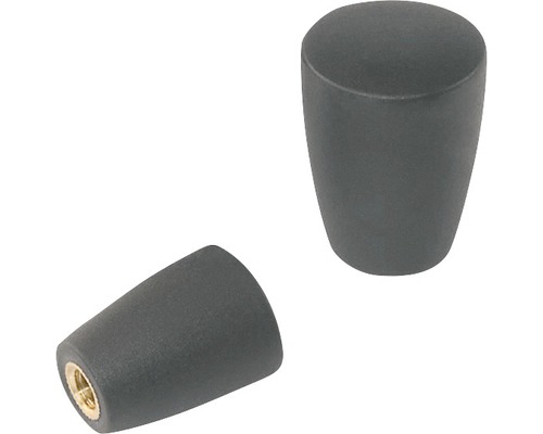 Cilinderknopmoer Ø 43 M10 mm zwart, 5 stuks