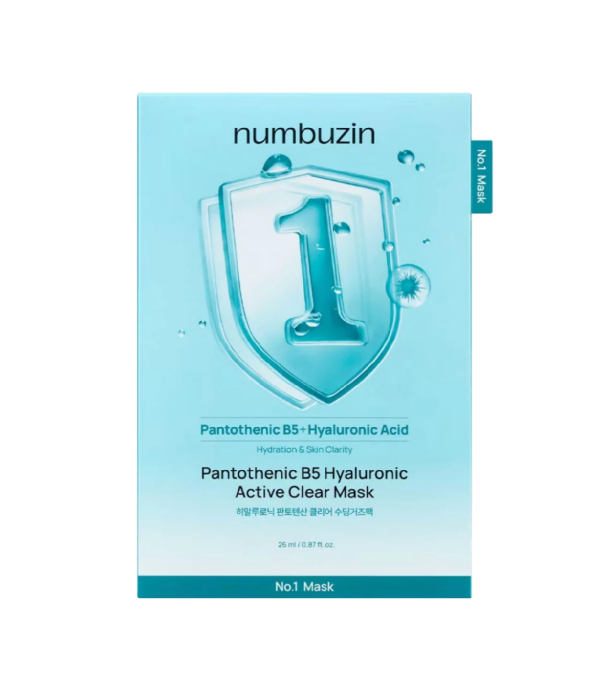 Numbuzin - Máscara Facial Hidratante No.1 Pantothenic B5 Hyaluronic Active Clear