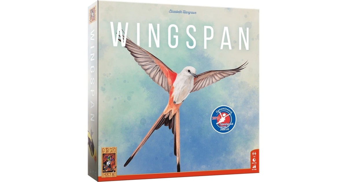 999 GamesWingspan Bordspel  (Nederlands, 1 - 5 spelers, 40 - 70 minuten, Vanaf 10 jaar)
