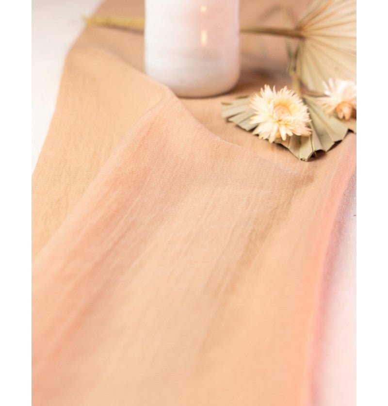 Oranje Tafelloper Chiffon 3m