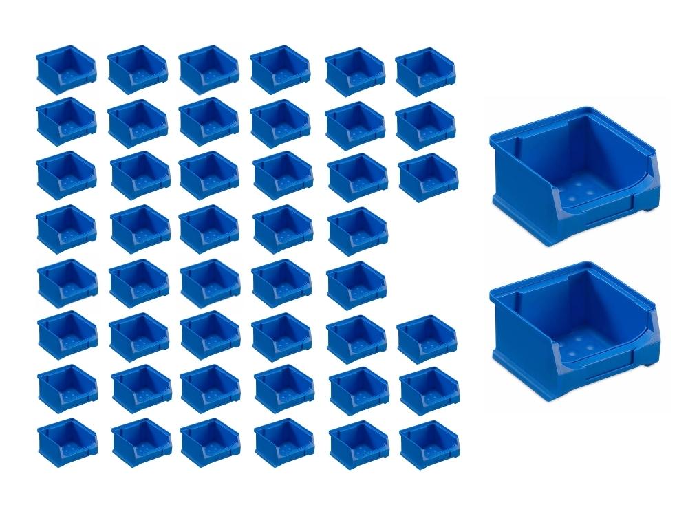 PROREGAL Super Saver Set 48x Blauwe Opbergdozen 1,0 HxBxD 6 x 10 x 10 cm 0,4 Liter Opbergdozen