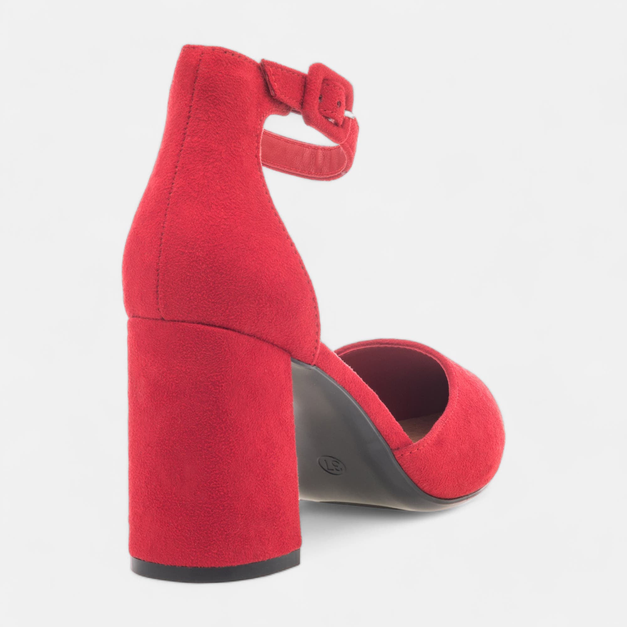Escarpins quartiers ouverts à talon Femme rouge