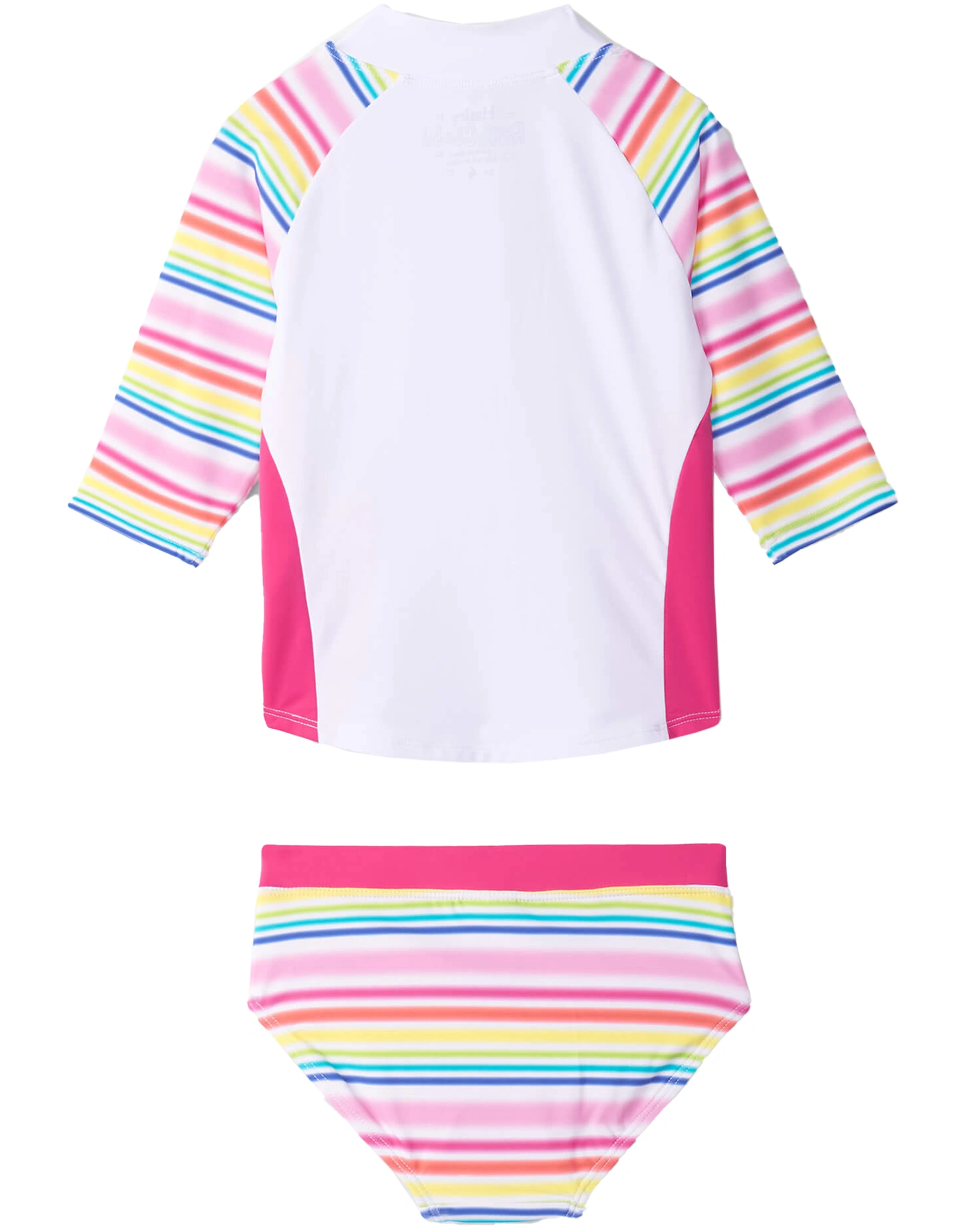 Langarm-Schwimm-Set DAZZLING STRIPES in weiß
