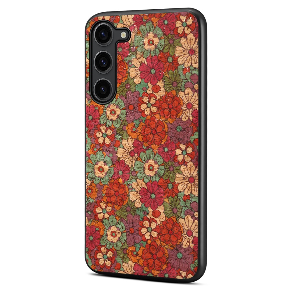 Samsung Galaxy S24 Hybrid Leder Hardcase Hülle im Vintage Mandala Look - Style 1