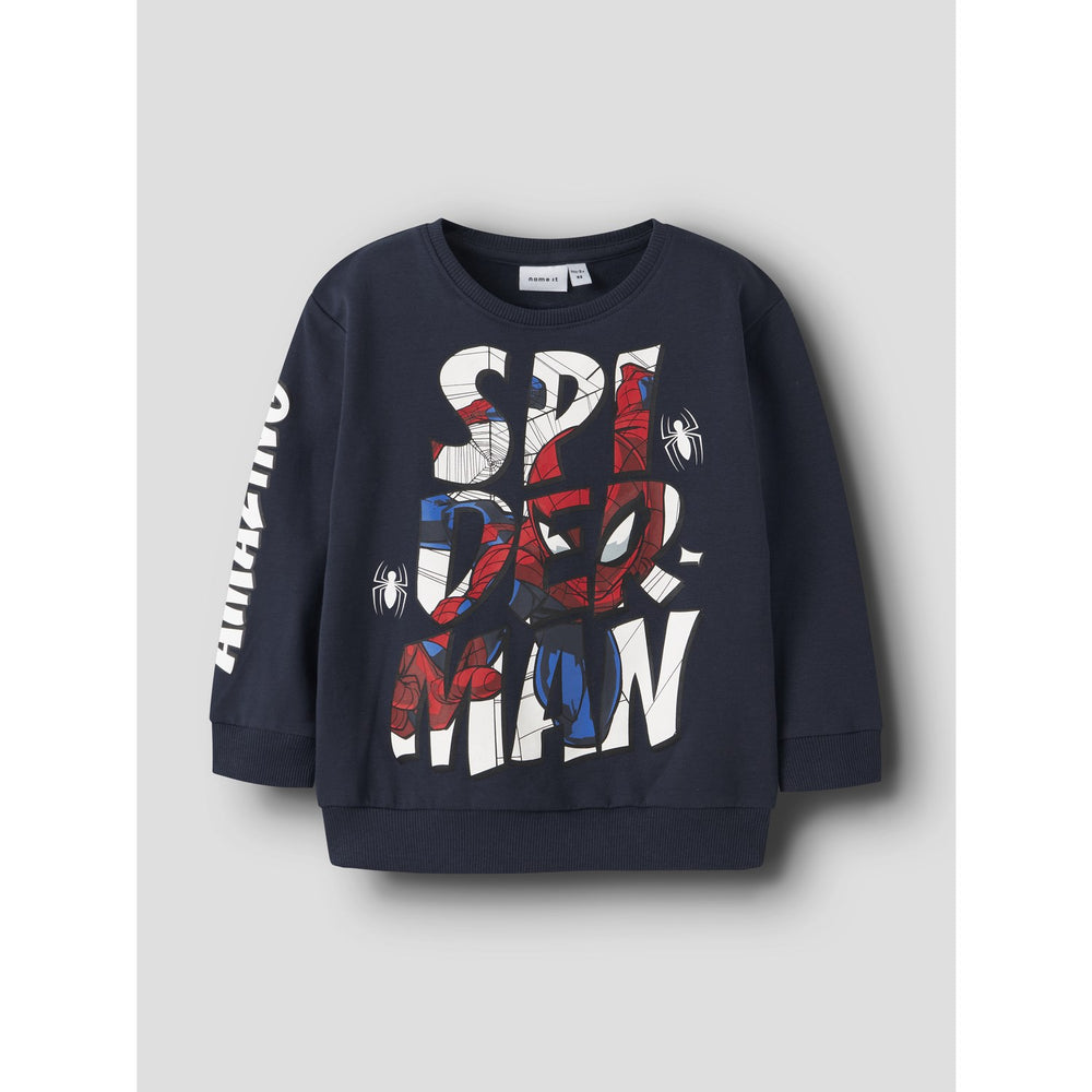 Køb Name It Navy Blazer Nmmfloyd Spider Nreg Sweat Bru Mar