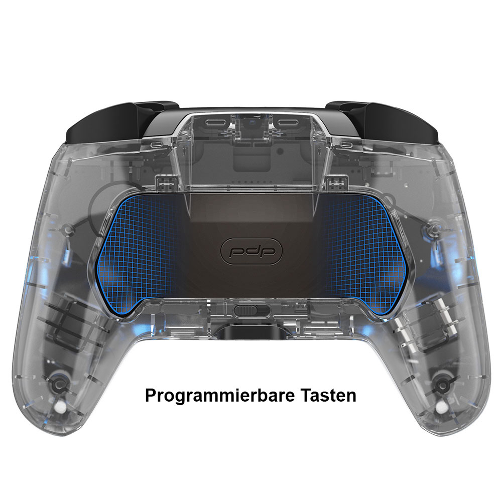 Afterglow Wireless Deluxe Controller BT Gamepad mit LED's für Nintendo Switch / Switch 2 / Switch OLED / Switch Lite (500-137-EU) - Transparent