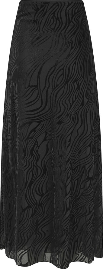 Neo Noir Vicky Zebra Burnout Skirt Black