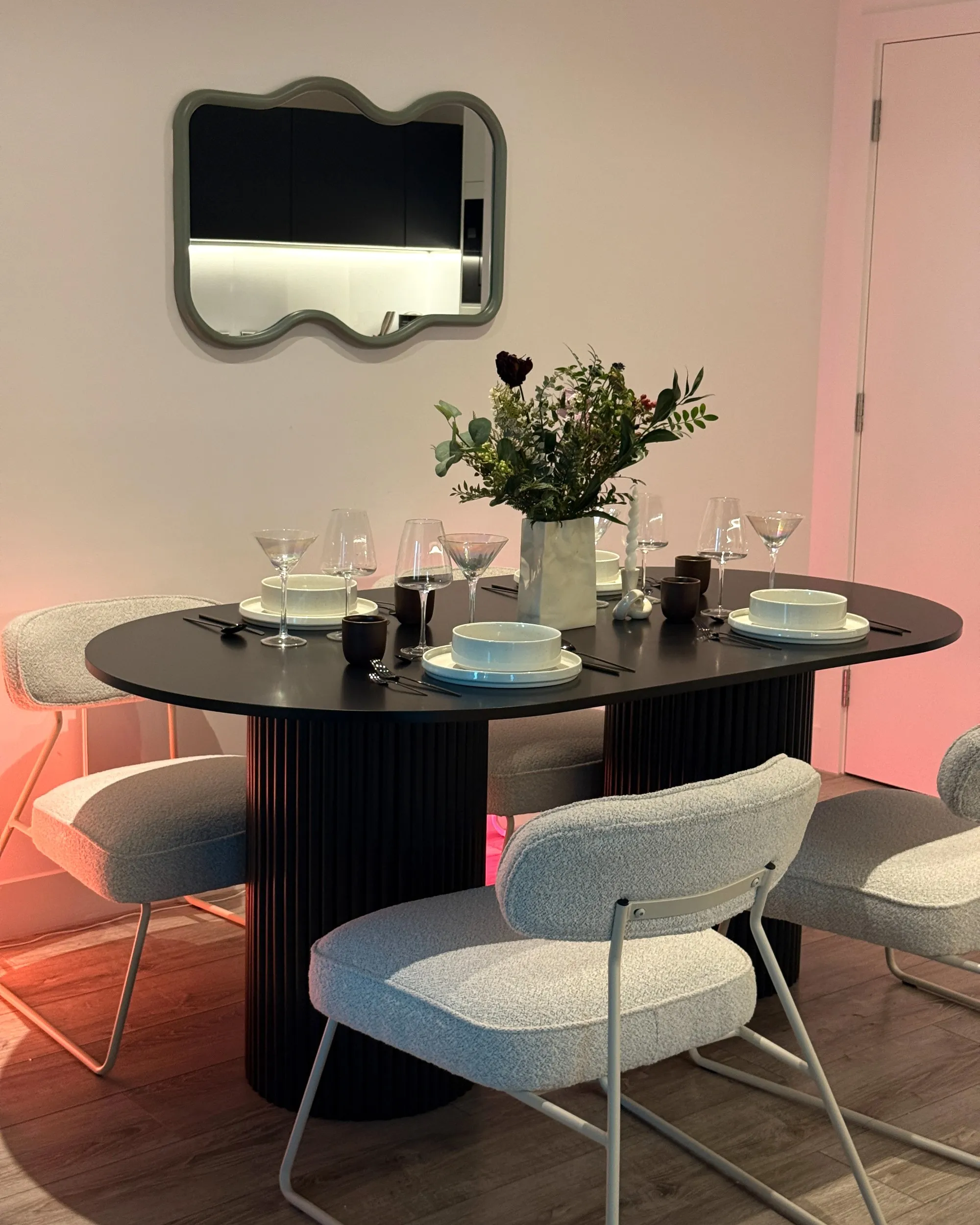 Eettafel SHERIDAN Zwart 100 cm 180 cm