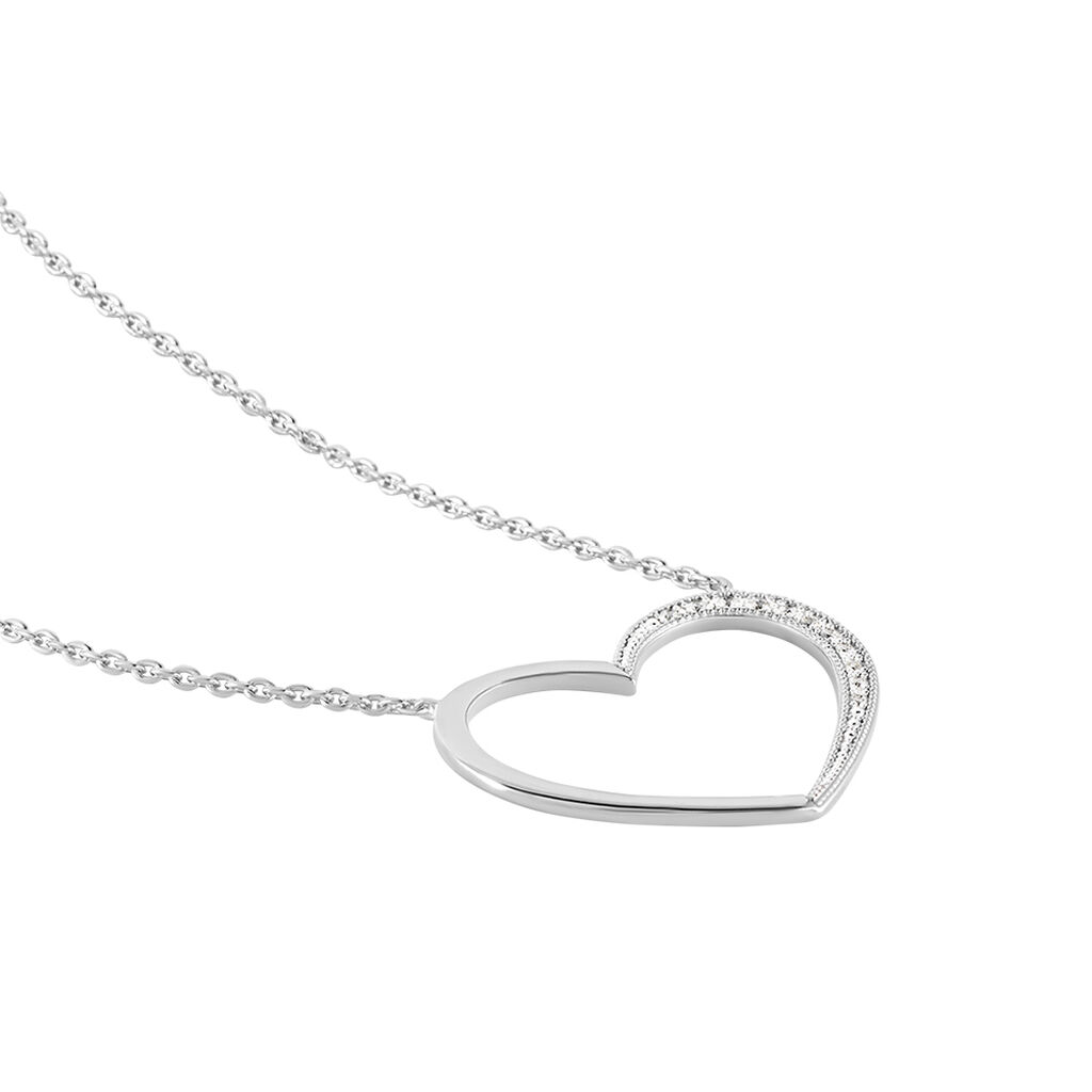 Collier Oflaz Argent Blanc Oxyde De Zirconium