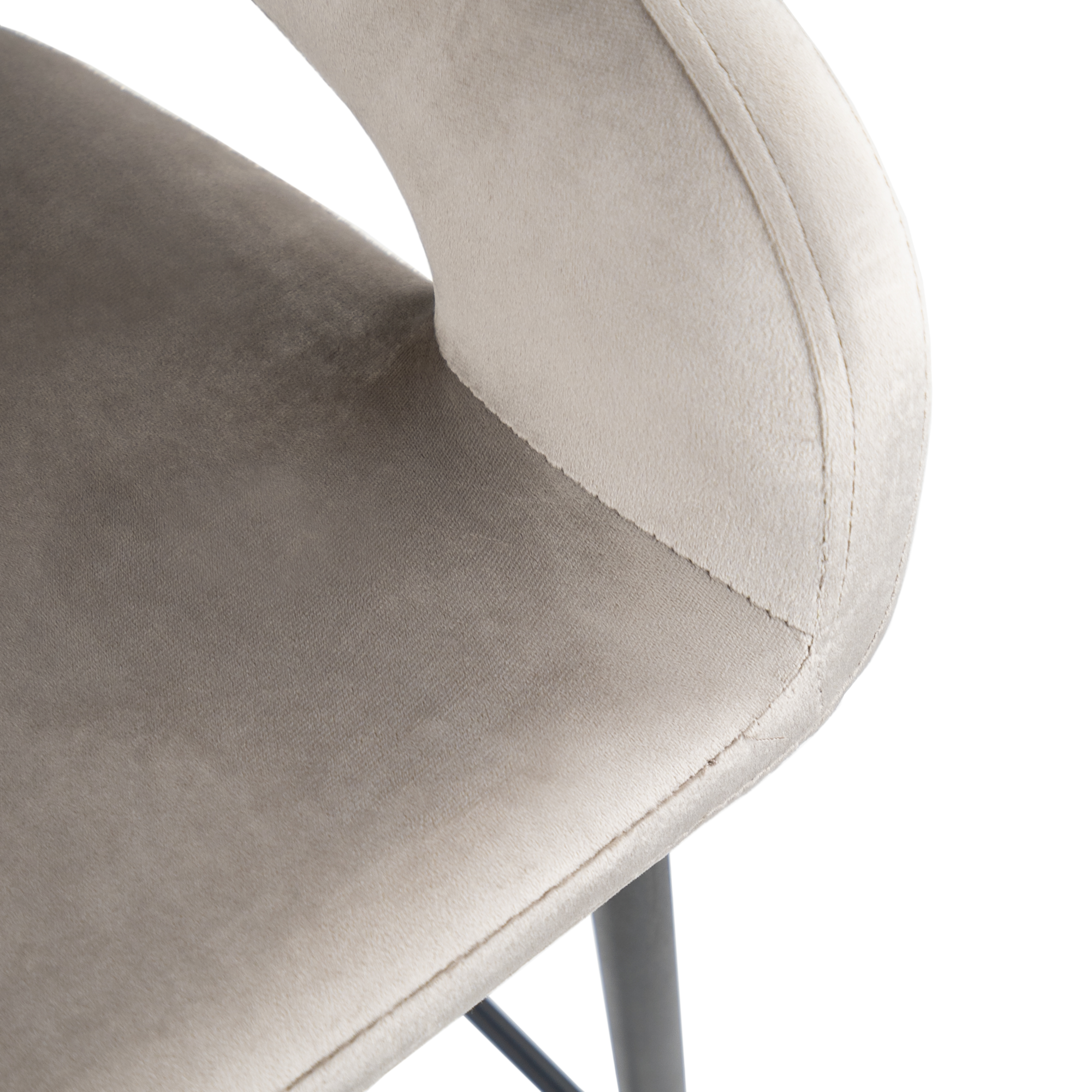 Kick barkruk Lenn velvet -Champagne