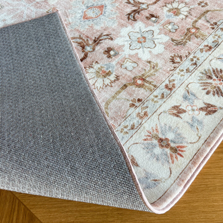 Vintage vloerkleed - Ember Oriental Roze | OEKO-TEX & Wasbaar