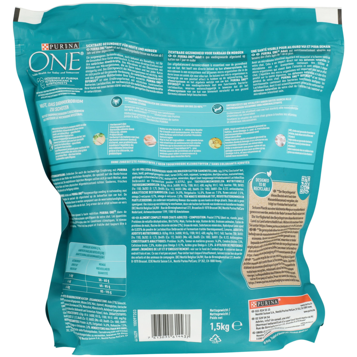 Purina ONE Trocken-Katzenfutter Adult Huhn & Getreide