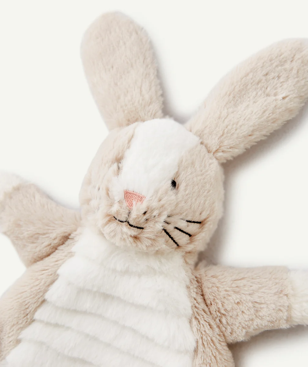 DOUDOU LAPIN GRIS EN REMBOURRAGE RECYCLÉ