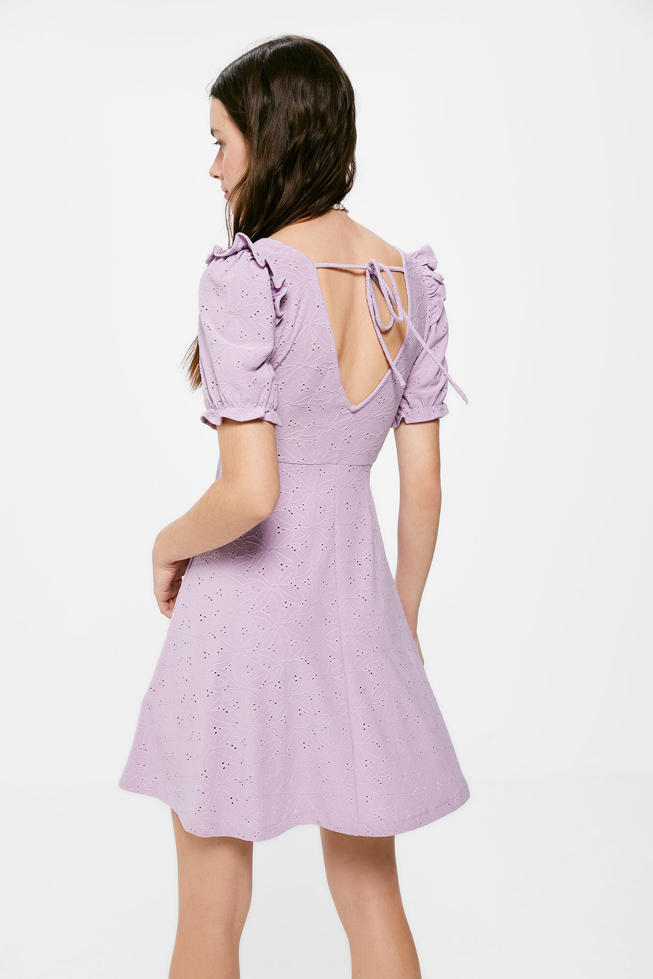 Vestido curto estruturado - Roxo