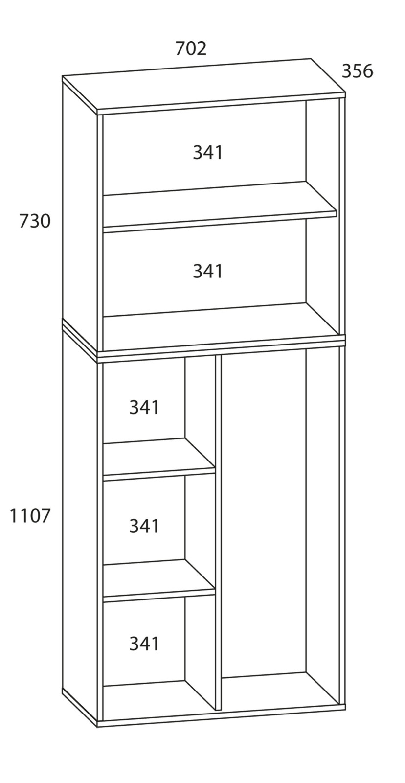 Putzschrank LONA - Sonoma Eiche - 182 cm hoch