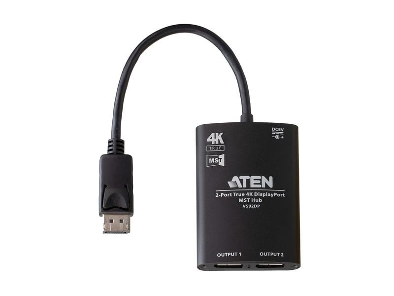 Aten 2-Port Signalsplitter VS92DP True 4K 2-Port True 4K DisplayPort MST Hub
