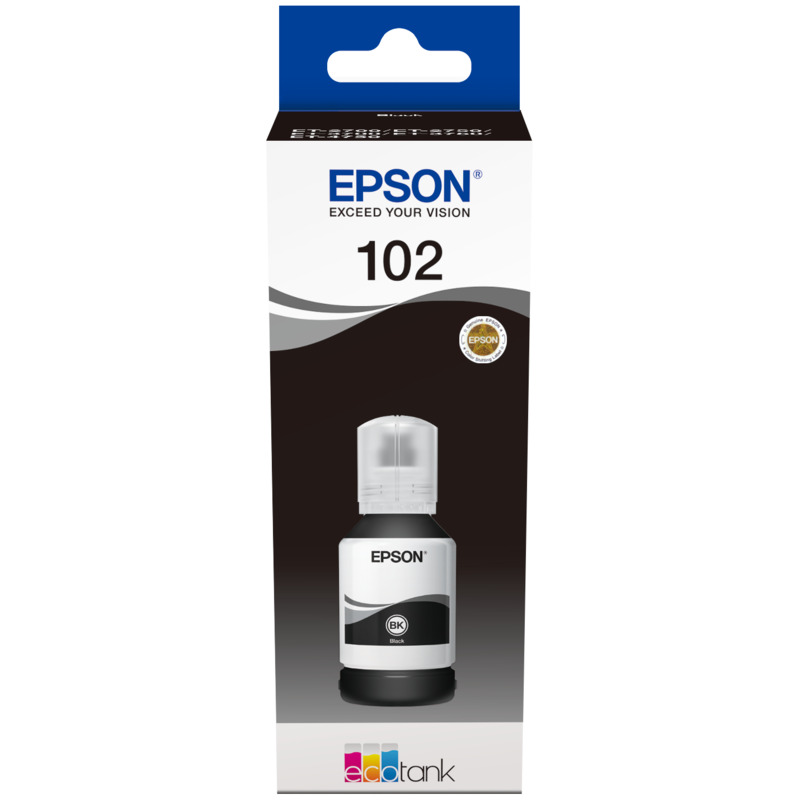 Epson 102 Tintenflasche, schwarz