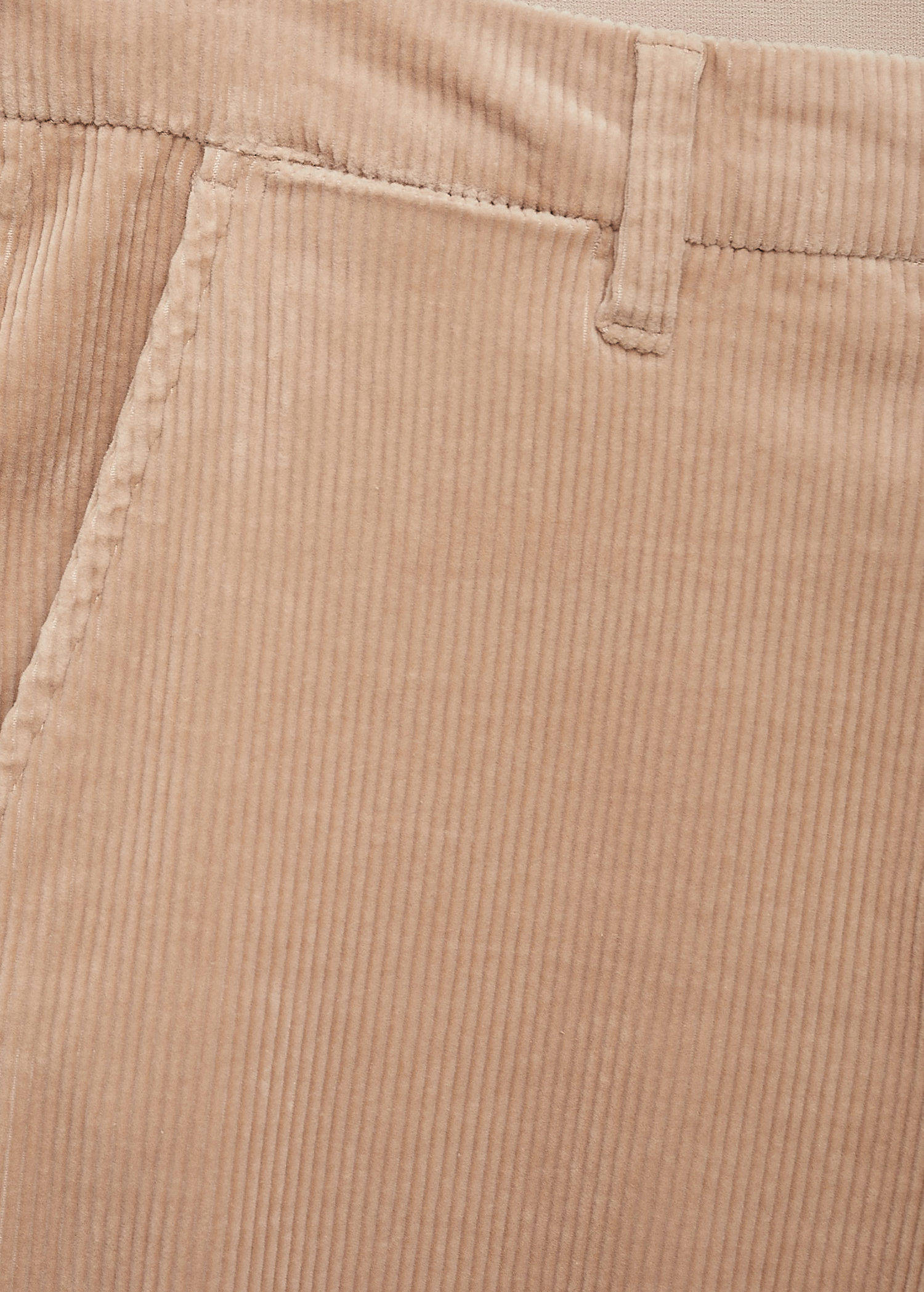 Mango Man corduroy slim fit broek lichtbeige