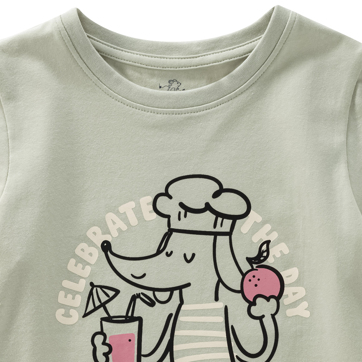 Topolino Mädchen T-Shirt mit lustigem Motiv mintgrün