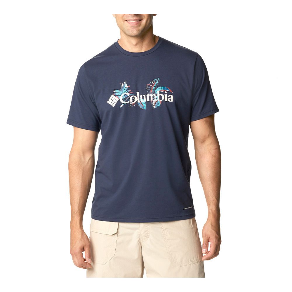 Columbia SUN TREK GRAPHIC - Maillot Homme collegiate navy/tropical graphic
