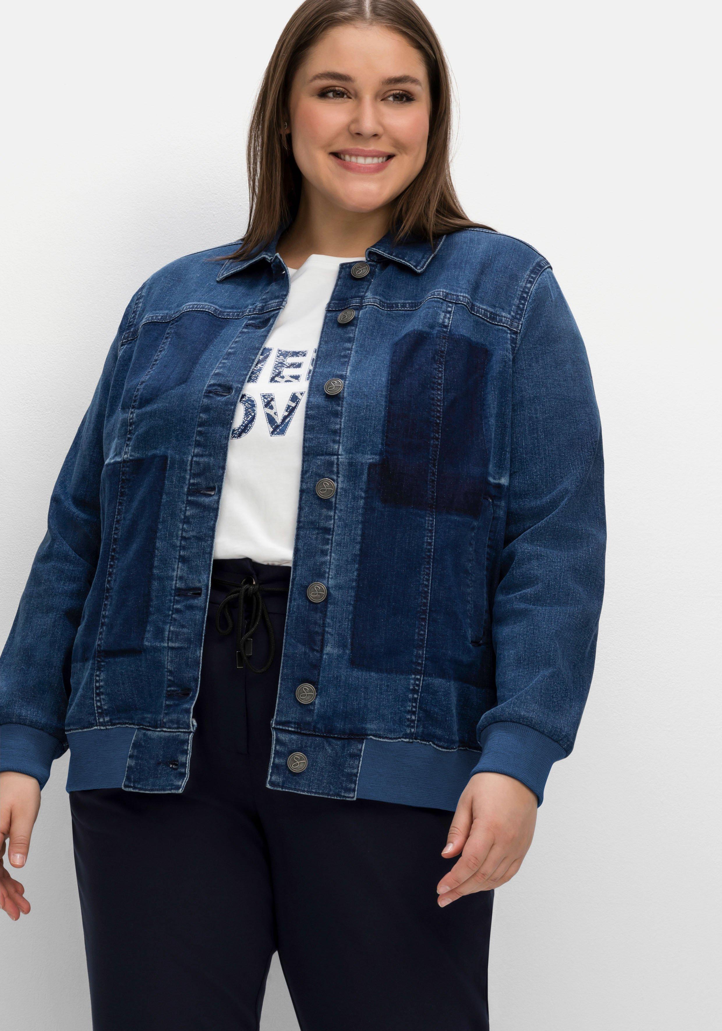Jeansblouson in Patch-Optik