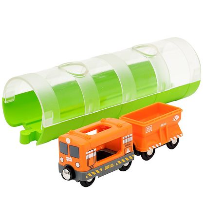 BRIO World Güterzug m. Tunnel - Orange 33891