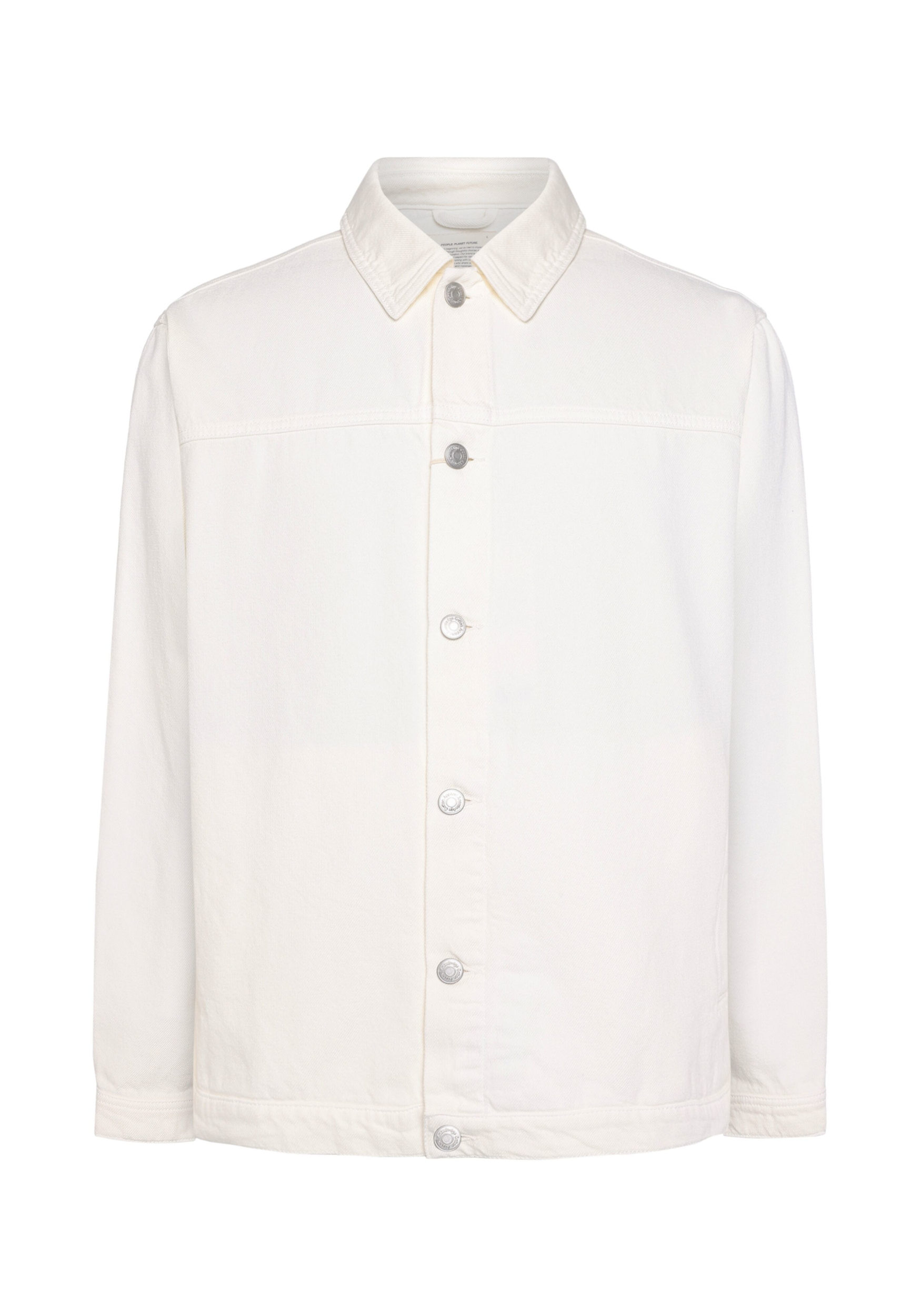 Knowledge Cotton Apparel Jacke Raw Twill Workwear Jacket Egret