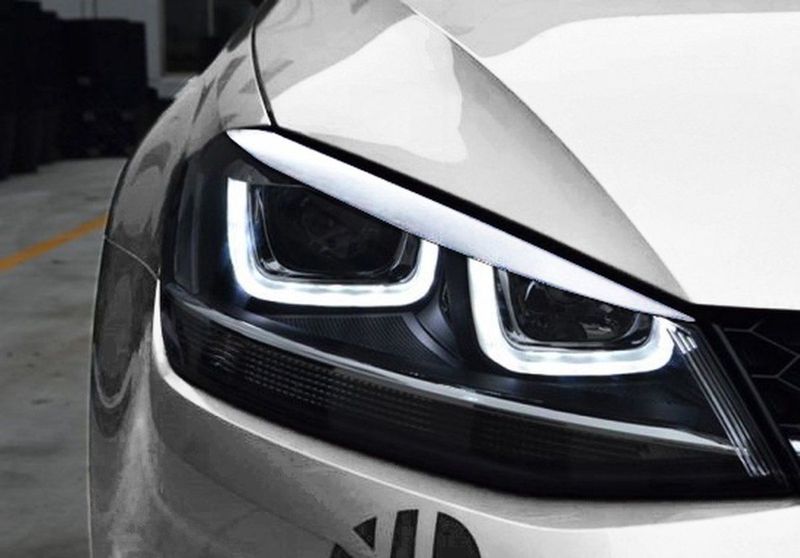 VCTparts - Volkswagen Golf 7 - Koplamp Booskijker Wenkbrauw - Wit - Set van 2