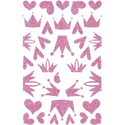 Maildor - 2 feuilles gommettes couronnes - rose