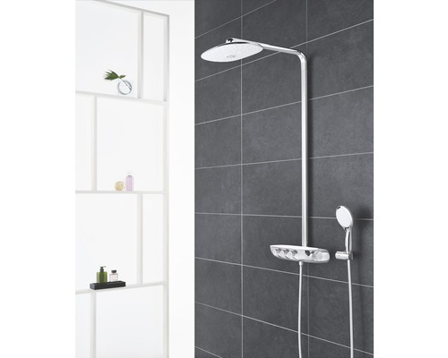 Douchekolom inclusief thermostaat GROHE Rainshower System SmartControl Duo 360 maanwit 26250LS0