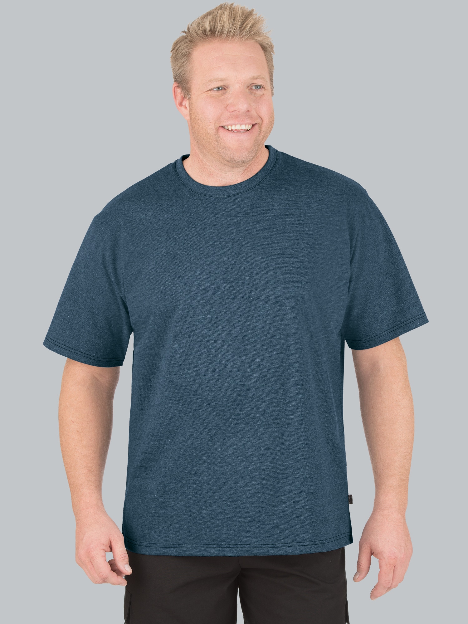 T-Shirt in Piqué-Qualität Jeans-melange
