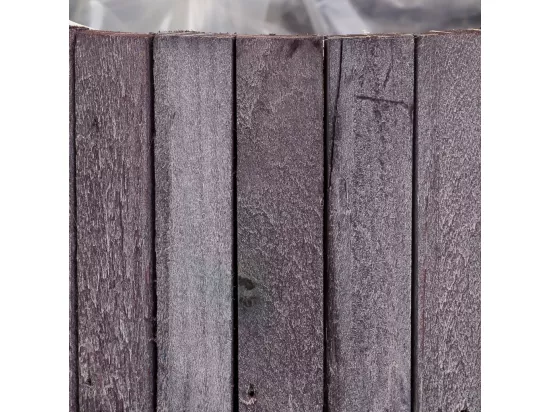 Ensemble de 2 paniers ronds en bois gris