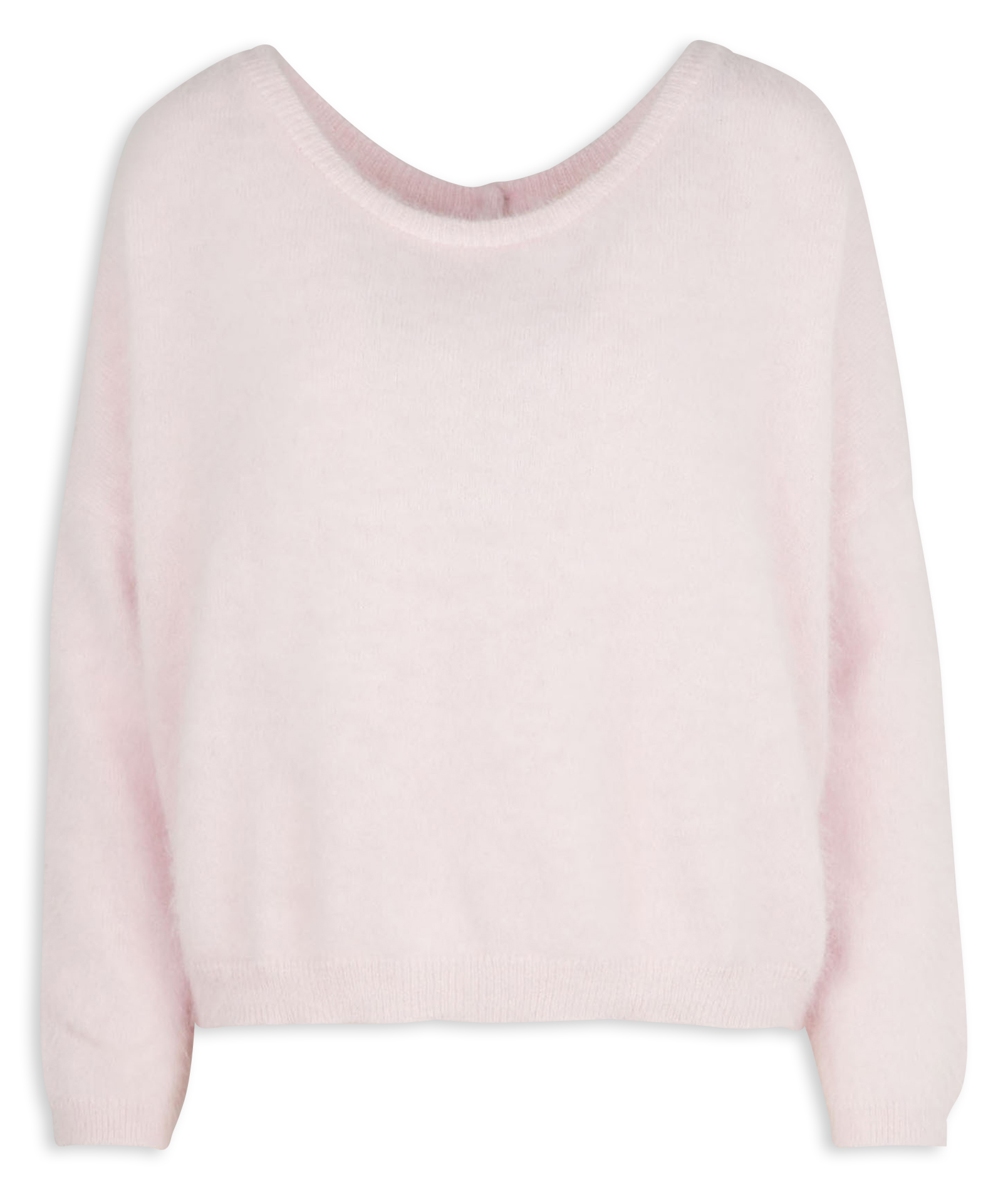 EWAN - Cardigan ample col rond en angora | Rose