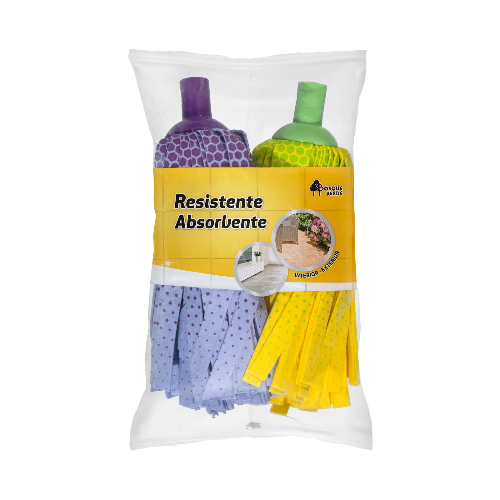 Balai à franges solide et absorbant vert forêt