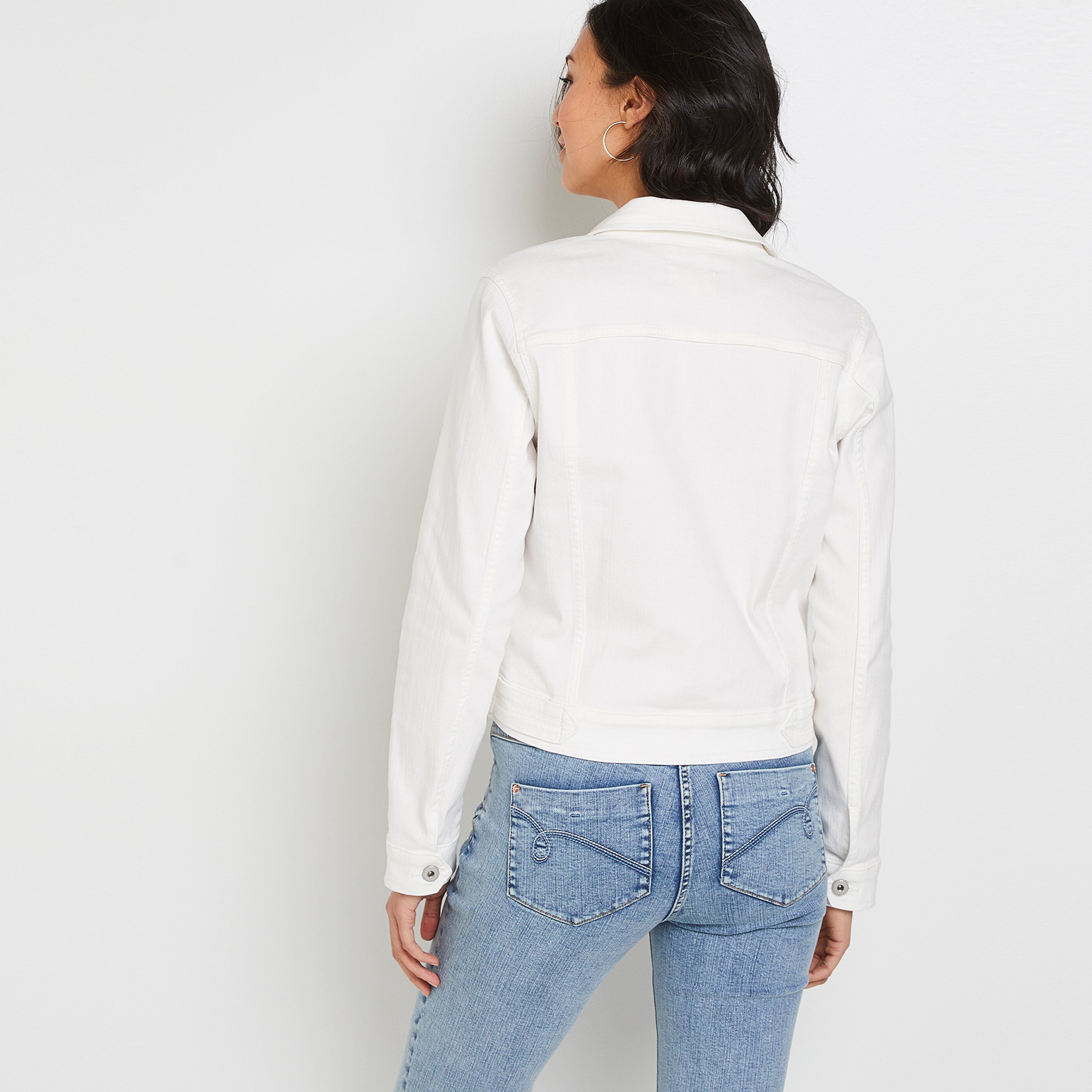 Veste en jean femme - BLANC