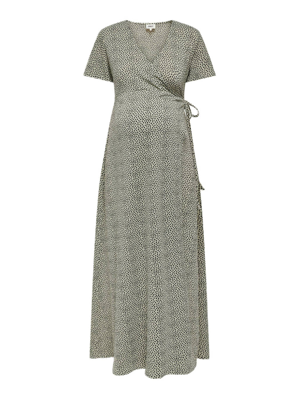 ONLY MATERNITY zwangerschapsjurk OLMPAULINE met stippen ecru/zwart