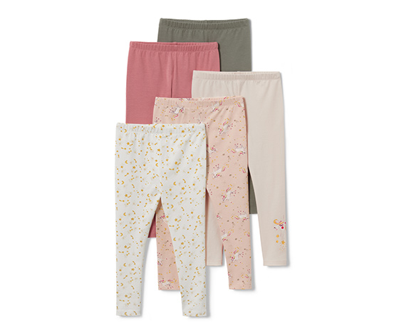 5 Kinder-Leggings, Alloverprint