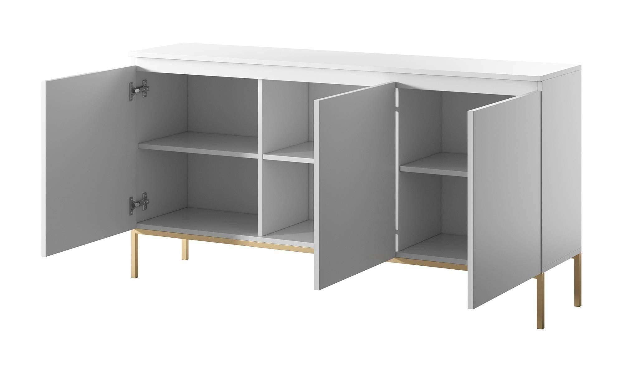 NADUVI Collection Kate Dressoir - B 150 cm - Wit / Goud