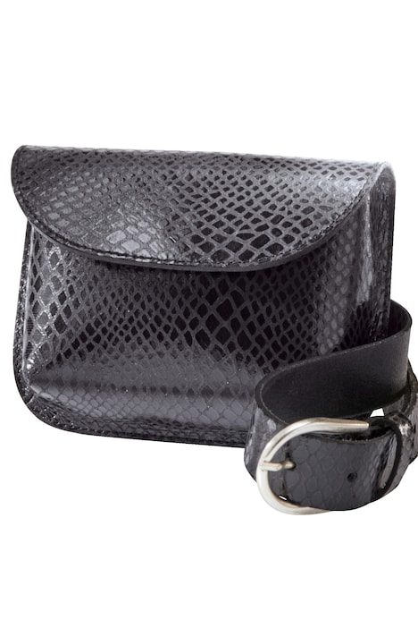 Gürteltasche, Lederoptik, Schlangenprägung