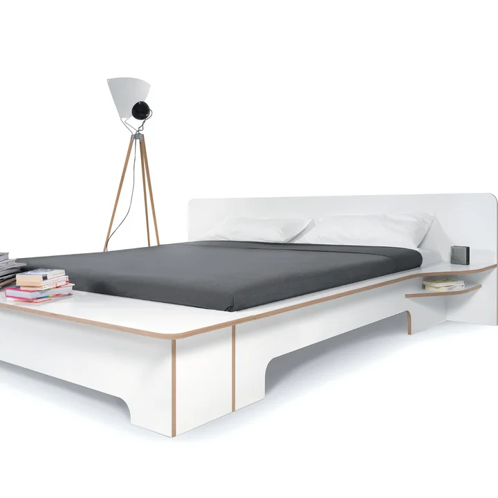 Müller Small Living - Plane Doppelbett, weiss, 180 x 200 cm