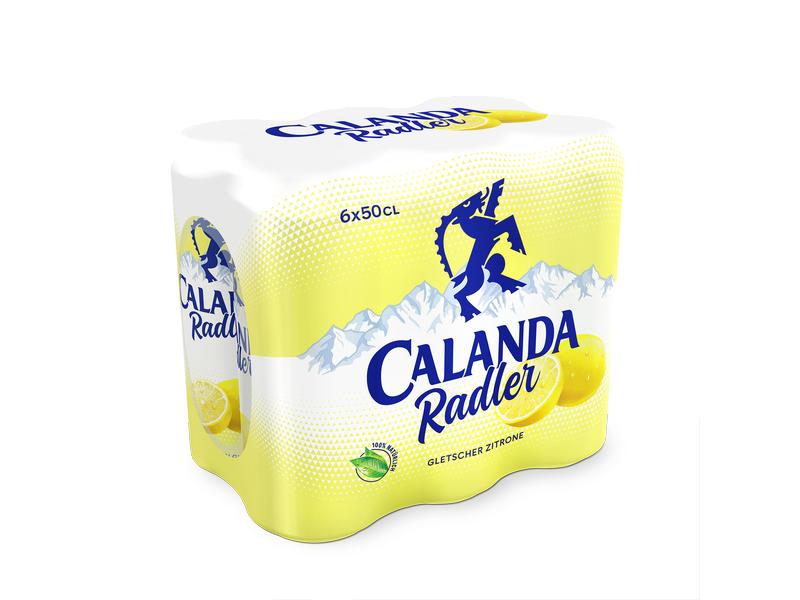 Calanda Bier Radler 2.0% Biermix Zitrone 6 x 0.5 l Alkoholhaltiges Biermischgetränk aus der Schweiz