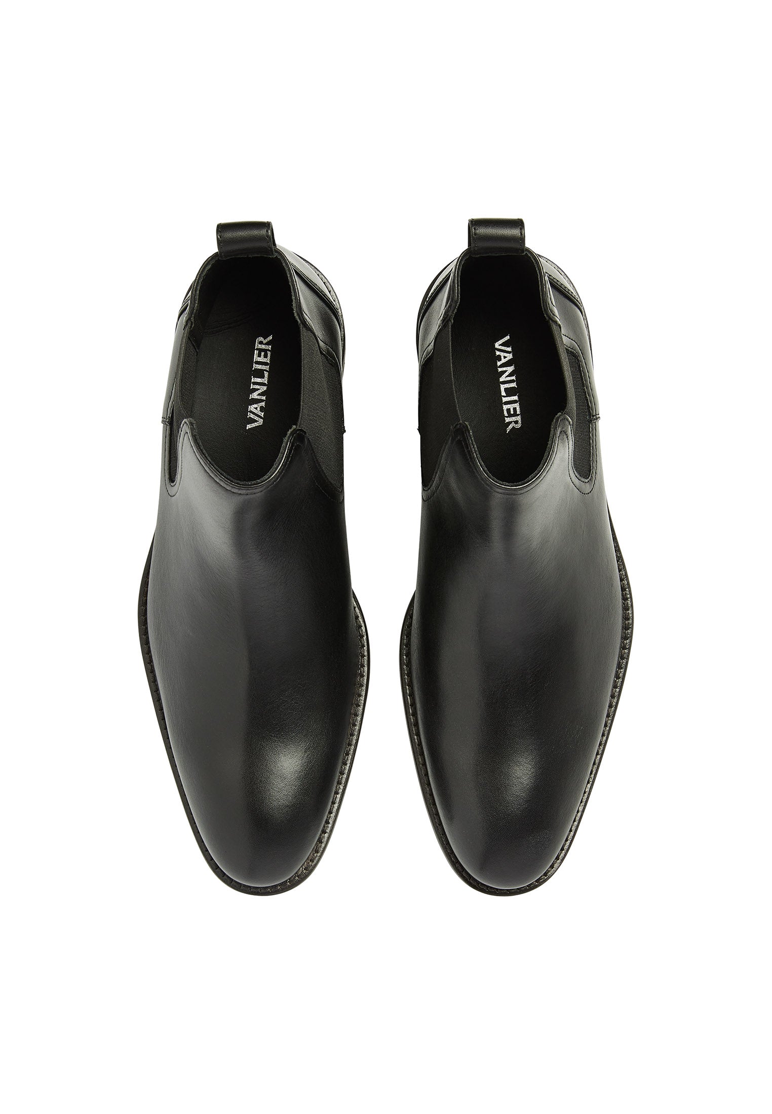Zwart gladleren Montana chelsea boot