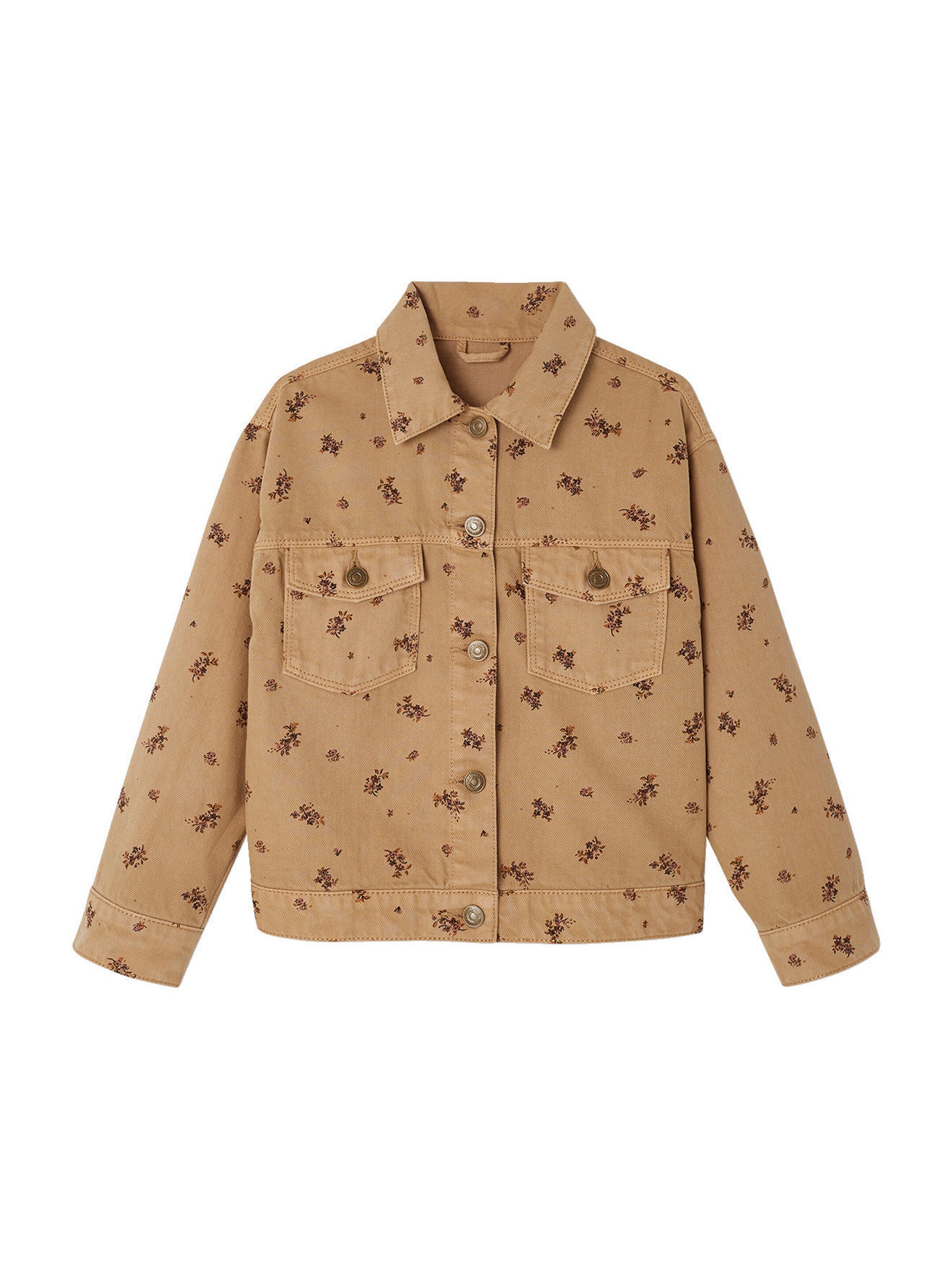 Vertbaudet Leichte Mädchen Jacke beige bedruckt