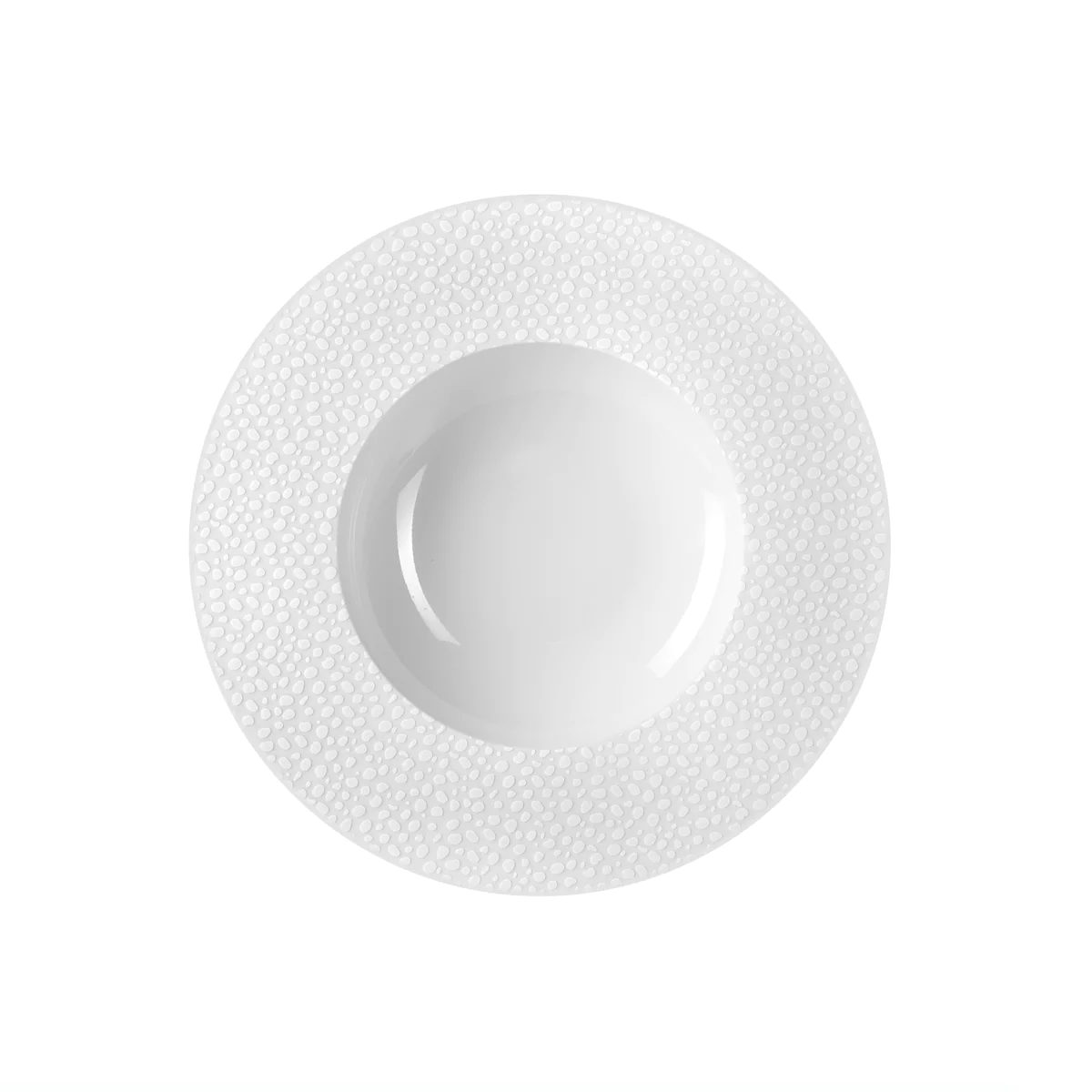 Baghera Blanc - Assiette creuse 23cm (lot de 6) Médard de Noblat